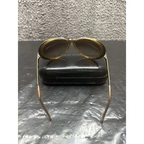 Loewe Authentic Oversized Round Sunglasses Gold Womens SLW249 COL.8D9
